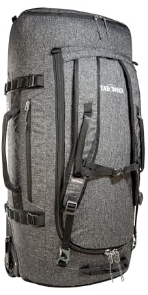 Tatonka Trolley Duffle Roller 80 L - Faltbare Reisetasche mit Rollen und Rucksackfunktion - In eigener Deckeltasche verstaubar - 80 Liter Volumen