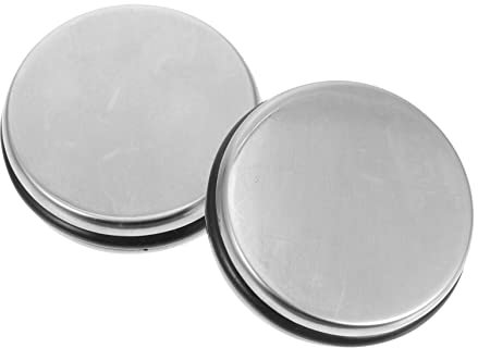NUOBESTY 2 Pcs Stainless Steel Washbasin Flips Plug Waste Stopper Rotatable Sink Drain Strainer Leak-Proof Flips Waste Filter for Bathroom and Kitchen