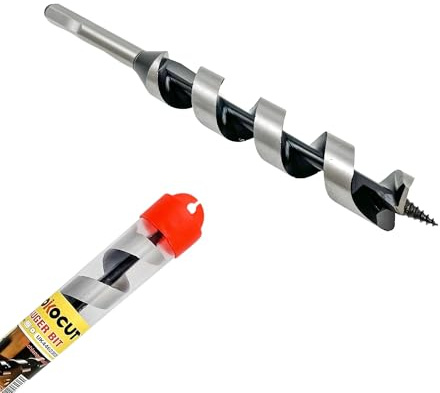 Schlangenbohrer 20mm x 235mm Holzschlangenbohrer | Holzbohrer lang | Balkenbohrer Bohrer Form Lewis | Holzspiralbohrer mit Sechskantschaft