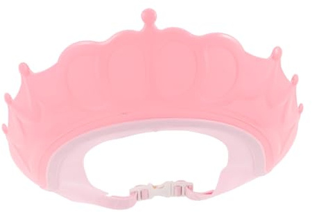 Mikinona Cuffia Da Doccia Per Ragazzo Ragazza Con Protezione Auricolare Design Corona Regolabile in Silicone Flessibile Accessori Da Bagno Per Ragazzo Ragazza Piccoli
