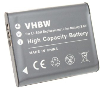 vhbw Akku kompatibel mit Casio VR-340 Kit, VR-350, VR-360, VR-360 Kit, XZ-1, XZ-10 Kamera (600 mAh, 3,7 V, Li-Ion)