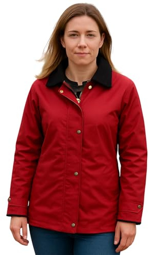 GAME Ajustado Antiguo Chaqueta Cera Rojo - Rojo, X-Small