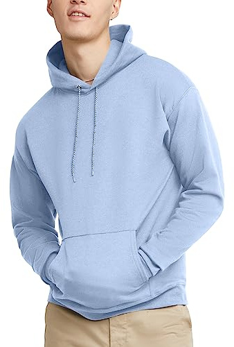 Hanes Men's Pullover EcoSmart Hooded Sweatshirt, Black, X-Large