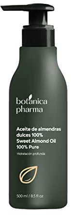 Botanicapharma Aceite de Almendras Dulces 500 ml. 100% Puro. Primera presión en frío. Dosificador. Hidratante y Emoliente Natural.