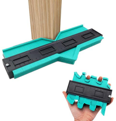 Jauge de Contour - Copieur de Forme/Profil - Mesure de Précision Maxi 25 cm - Simple d'Utilisation - Idéal pour des Découpes Parfaites - Matière ABS - Bleu