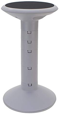 Storex Active Tilt Stool – Ergonomic Seating for Flexible Office Space and Standing Desks, Adjustable 12-24 Inch Height, Gray (00322A01C)