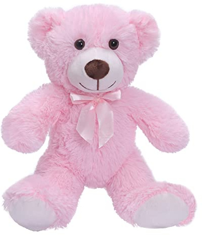 SNOWOLF Teddy Bear Peluche Carino Stuffed Giocattoli Animali Cuscino Bear Doll Regalo per Bambini Ragazzi Ragazze Compleanno Natale San Valentino (13.7In/35CM, Rosa)