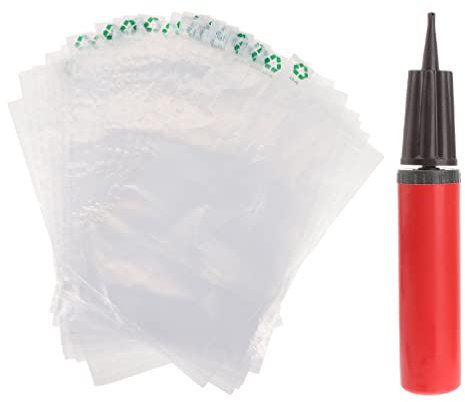 Operitacx 1 Set große Luftpolsterfolien mit Aufblaser, Anti-Crash-Verpackung und bewegliche Luftpolster-Wickeltaschen für den Versand, aufblasbare Säulen-Luftpolstertasche