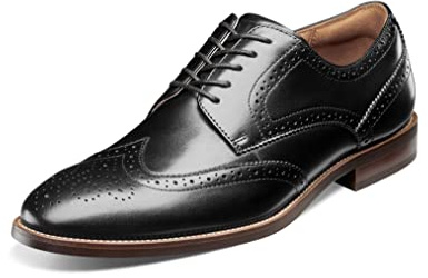 Florsheim Scarpe da Uomo Rubano Wingtip Oxford, Nero, 43 EU