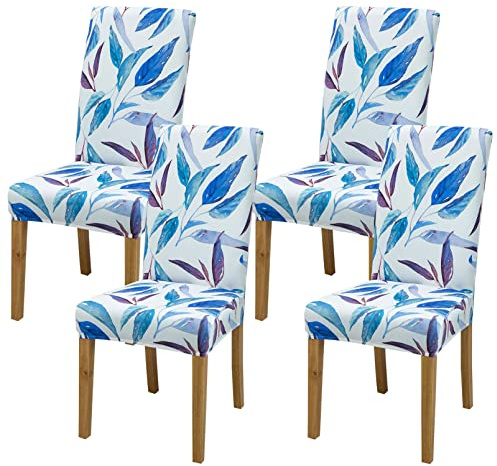 Aisprts Chair Covers for Dining Chairs 4, Set of Elastic Room Covers, Removable Washable Seat with Backrest Home Decor, Kitchen, Room, Party, Hotel