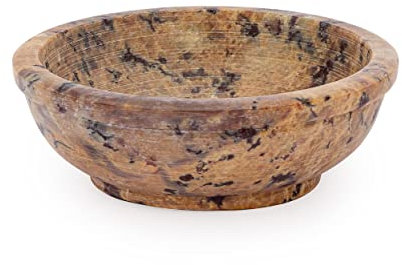 NKlaus 8cm runde Räucherschale aus Speckstein für Weihrauch Räucherwerke Naturfarbe 14017