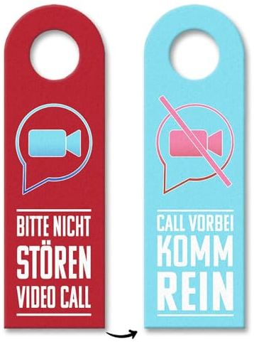 Bitte nicht stören oder komm rein Türhänger 3er Set für unterbrechungsfreie Video Calls praktische Türhänger 3er Set für das Homeoffice oder den Meetingraum keine Unterbrechungen