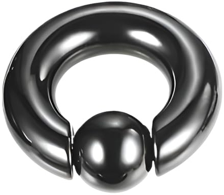 Decentraland 1 st silver 12G-8G-6G-4G-2G-0G-00G rostfritt stål näsa septum örhängen bröstvårta pärlring vårboll ringar verktyg yta piercing smycken för män och kvinnor 12-16 mm, 3mm(8G),D-14mm+6mm