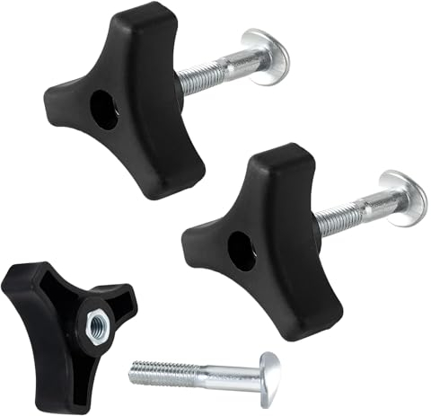 Rasenmäher-Dreieck Schraube Mutter, Rasenmäher-Griff-Flügelmutter, Gartenwerkzeuge für Rasenmäher, Rasenmäher Griff Knöpfe Mutter Bolt, Passend für Die Meisten Rasenmähermodelle, 3 Stück