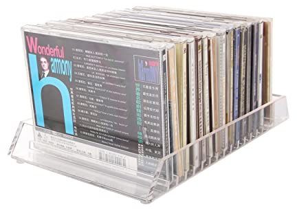 Scaffale Portaoggetti/Portadischi Design Semplice Alla Moda In Acrilico Trasparente Crystal Sense Scatola Porta Cd Da Tavolo Multi-Griglia Scatola Portaoggetti Per Cd Espositore Per Cd Rack Per Dvd/C