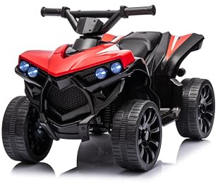 Voiture Electrique Enfant ATV, 6V Quad Electrique pour Enfants avec Musique, Klaxon, Phares LED, 70 x 42 x 45 Cm, pour Enfants 3+ Ans