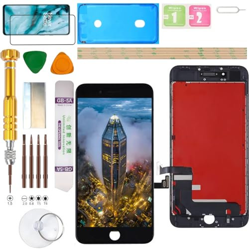 Gadget Troops Conjunto de pantalla LCD para iPhone 8+ Plus A1897, A1864, A1898, A1899, kit de repuesto de pantalla (negro)