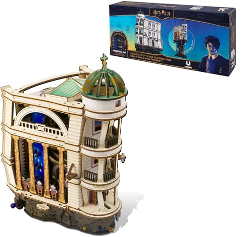 UGEARS Harry Potter Banca dei Maghi Gringott – Pista da Biglie Puzzle 3D in Legno, Modellismo da Costruire Adulti, Modellini da Costruire per Adulti, Rompicapo in Legno, Costruzioni, Hobby Creativi