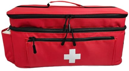 Bolsa Médica Impermeable de Primeros Auxilios y Emergencia con Correa para el Hombro, Botiquín Portátil Vacío