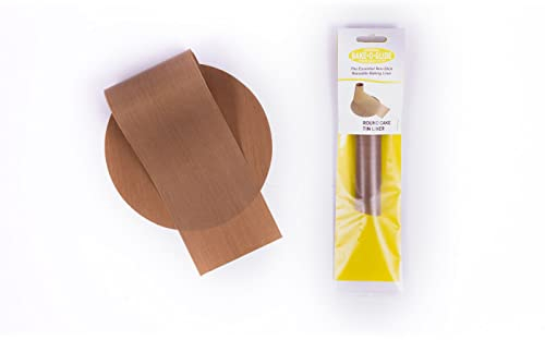 Bake-O-Glide Multigrade Round Cake Tin Liner, Pre-Cut Circle and Wall Side Liner, 150mm / 6, Brown