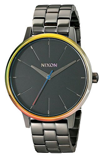 NIXON Kensington A099. 100m Water Resistant Women’s Watch (37mm Watch Face. 16mm Stainless Steel Band), Gunmetal/Multi,