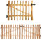 BooGardi Gartentor Holz Bausatz · 168 Größen bis 3m · Breite 240 cm Höhe 100 cm Lattenabstand 7-9 cm · Staketentor Haselnuss · Doppeltor · Gartentür