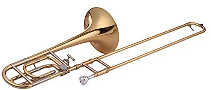 HUAZHIMEI Standard Trombone Intermediate Bb Flat Tenor Slide Trombone with F Attachment, Gold