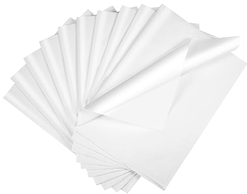 ihaspoko 60 Blatt Weiß Seidenpapier, 50×35cm Transparentpapier, Geschenkpapier für Handwerk und Geschenkverpackung Dekorativ