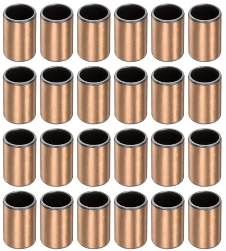 QUARKZMAN Borrhylager 8 mm x ytterdiameter 10 mm x längd 15 mm släta lager oljefria bussningar för glidande maskindelar, 20 st