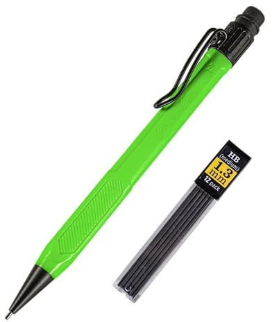 Rite in the Rain Weatherproof Mechanical Pencil, Hi-Viz Green Barrel, 1.3mm Dark Lead, 12 lead refills (No. HV15)