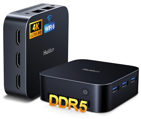 Huidun H20 Mini PC 16GB LPDDR5 512GB SSD Mini Computers, Triple HDMI 4k, WiFi 6, Intel 12th N95(up to 3.40GHz) W-11 Pro Mini Desktop PC,USB 3.0,BT 5.2,Dual Gigabit Ethernet for Business and Office