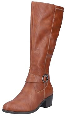Rieker 73990 - Botas de caña alta para mujer, color marrón, talla 38 EU, marrón, 38 EU