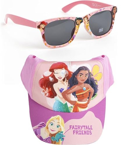 Cappellino e Occhiali Disney, Unisex, per Bambini, Design Originale, Regolabili e Leggeri, Ideali per L'Estate e Come Protezione Solare