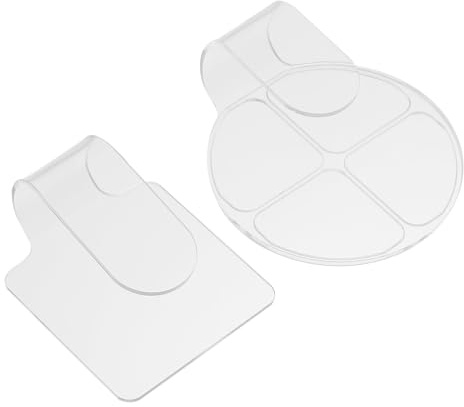 DIYEAH 2pezzi Palette Trasparente per Mescolare Trucco Palette Ergonomica per Trucco Strumento Portatile per Mescolare Colori di Fondotinta e Rossetti