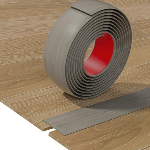 JTPMYFT Perfiles de transición for Suelos, perfiles autoadhesivos for Bordes de Suelos de Vinilo, perfiles for Cubrir Juntas de Suelo, adecuados for Juntas de Entre 1 y 2 cm.(Gray Wood Grain,5cm)