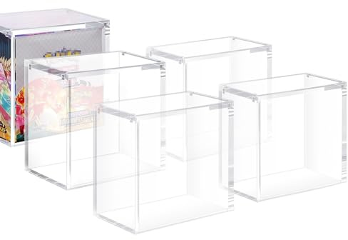 BigKing Premium Transparent Acrylic Display Case for Booster Boxes – Dustproof, Crystal, and Stackable-Clear Protective Storage Box for Collectors