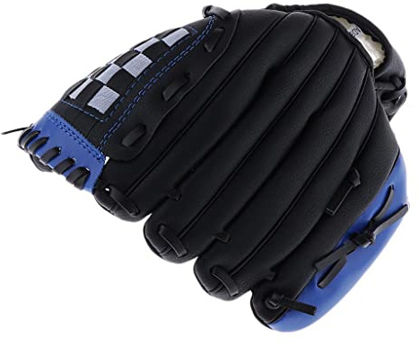 Guantes de béisbol para mano derecha para niños, jóvenes y adultos, 10.5 pulgadas, color negro, 10.5 pulgadas