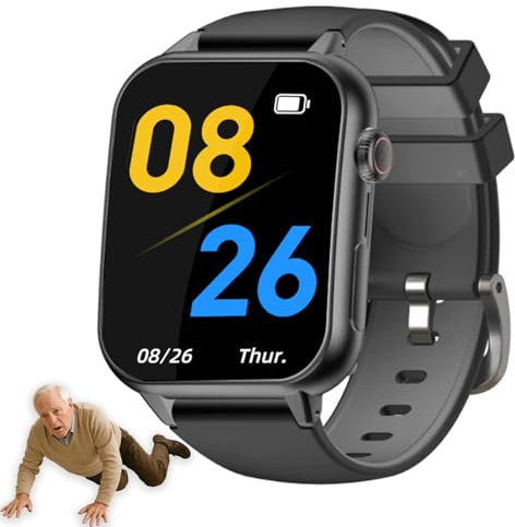 Reloj inteligente para personas mayores con botón SOS, detección de caídas, impermeable IP67, rastreador GPS, llamadas bidireccionales, soporte SIM