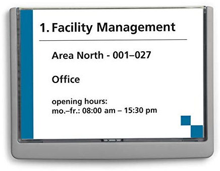 Durable 486637 Dörrskylt CLICK SIGN A5, grafit