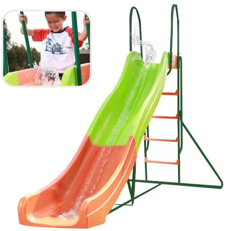 PLATPORTS Kids Slide - Kids Swing Sets for Backyard - Playground Sets for Backyards - Outdoor Playground Equipment for Ages 4-8