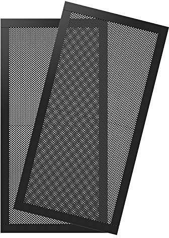 MoKo 120 x 240 mm Staubfilter für Computerlüfter, magnetischer Rahmen, PC-Lüfter, Staubnetz, PC-Kühlerfilter, staubdichte PVC-Abdeckung, Computer-Lüftergitter, Schwarz, 2 Stück