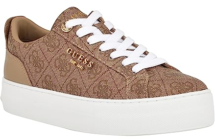 GUESS Damen Genza Sneaker, Latte Multi 110, 39 EU