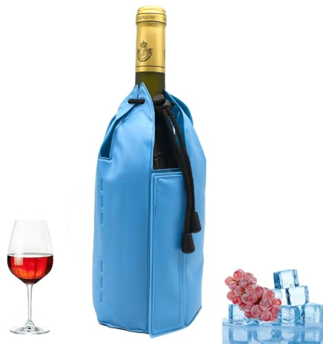 Borsa Refrigerante Per Bottiglie Di Vino, Refrigeratore Per Bottiglie Di Vino, Borsa Refrigerante Per Ghiaccio, Custodia Per Congelatore, Vodka, Tequila, Refrigeratore (blu)