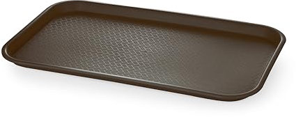 HENDI Plateau de Service, GN 1/1, Amerbox, rectangulaire, Multi-Usage, Plateau Fast Food, pour Servir Nourriture et Boissons, Restauration Rapide, 530x325x(H) 20mm, Brun, polypropylène