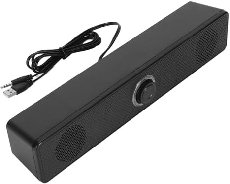 Altoparlanti per Computer USB, Mini Altoparlante HiFi Clear Volume Sonno per il Laptop PC, Soundbar Desktop Cablato con Aux da 3,5 Mm per, Soundbar per Computer PC