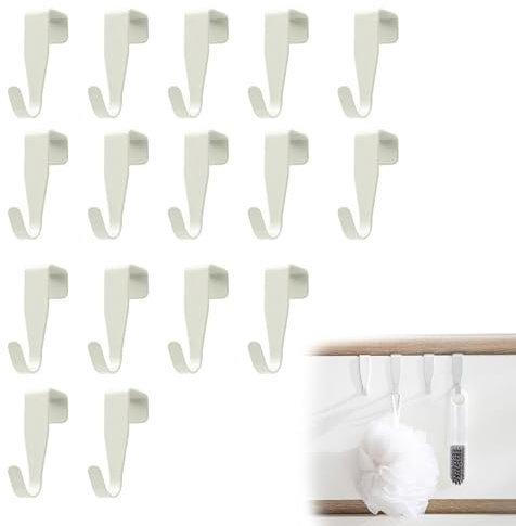 DAAIZIII 16 Stück Türhaken,Türhaken Weiß,Türhaken Zum Einhängen,Haken Tür,Kleiderhaken Tür,Fensterhaken Zum Einhängen Kann An Türen, Fenstern, Schranktüren Und Haustüren Aufgehängt Werden