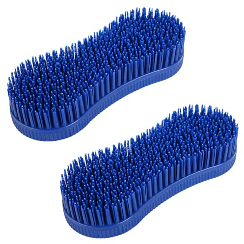 Magic Horse Hair Brush, 2 Pcs Durable Grooming Brush for Horse Care Equestrian Massage Tool for Horses Grooming Care Horse Brushes Coat Cleaning & Detangling (Blue)​