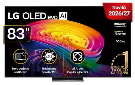 LG OLED evo AI 83 Pollici, Serie C6 2026 Smart TV 4K - OLED83C66LB
