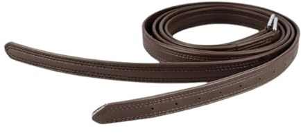 MAQDDO 2 stycken läderhäst ridningsutrustning mjuk stabilitet robust tillbehör icke stretch stupremmar equestrian Gear för dressyr (brun)