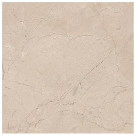 Crema Marfil 12x12 Polished Marble Tile – Natural Stone Square for Bathroom, Wall, Floor, Fireplace, Kitchen Backsplash – Modern Look – Glue Down Installation